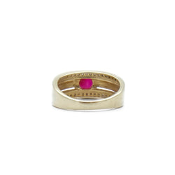 Bague bandeau rubis