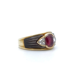 Bague rubis framboise