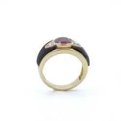 Bague rubis framboise