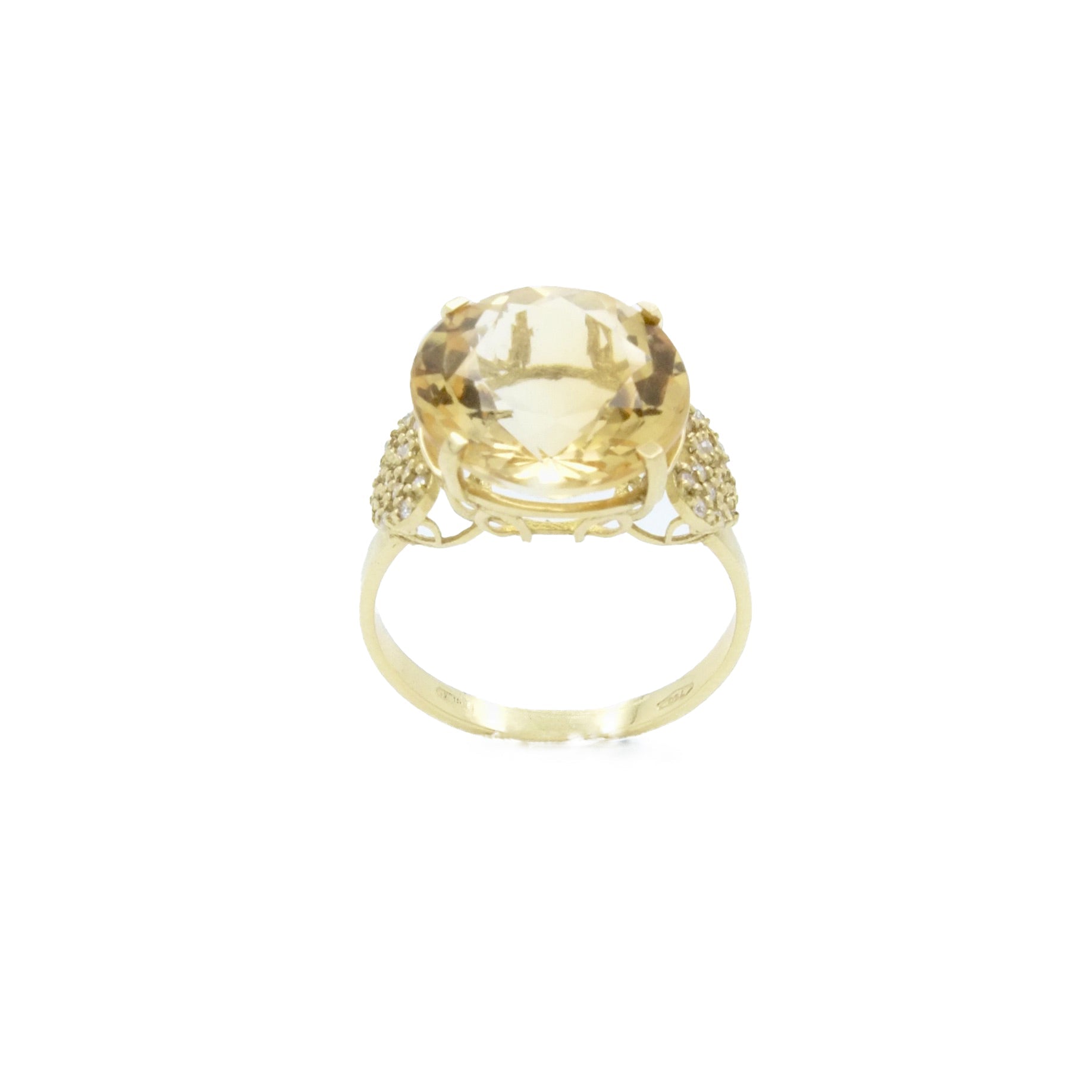 Bague cocktail citrine