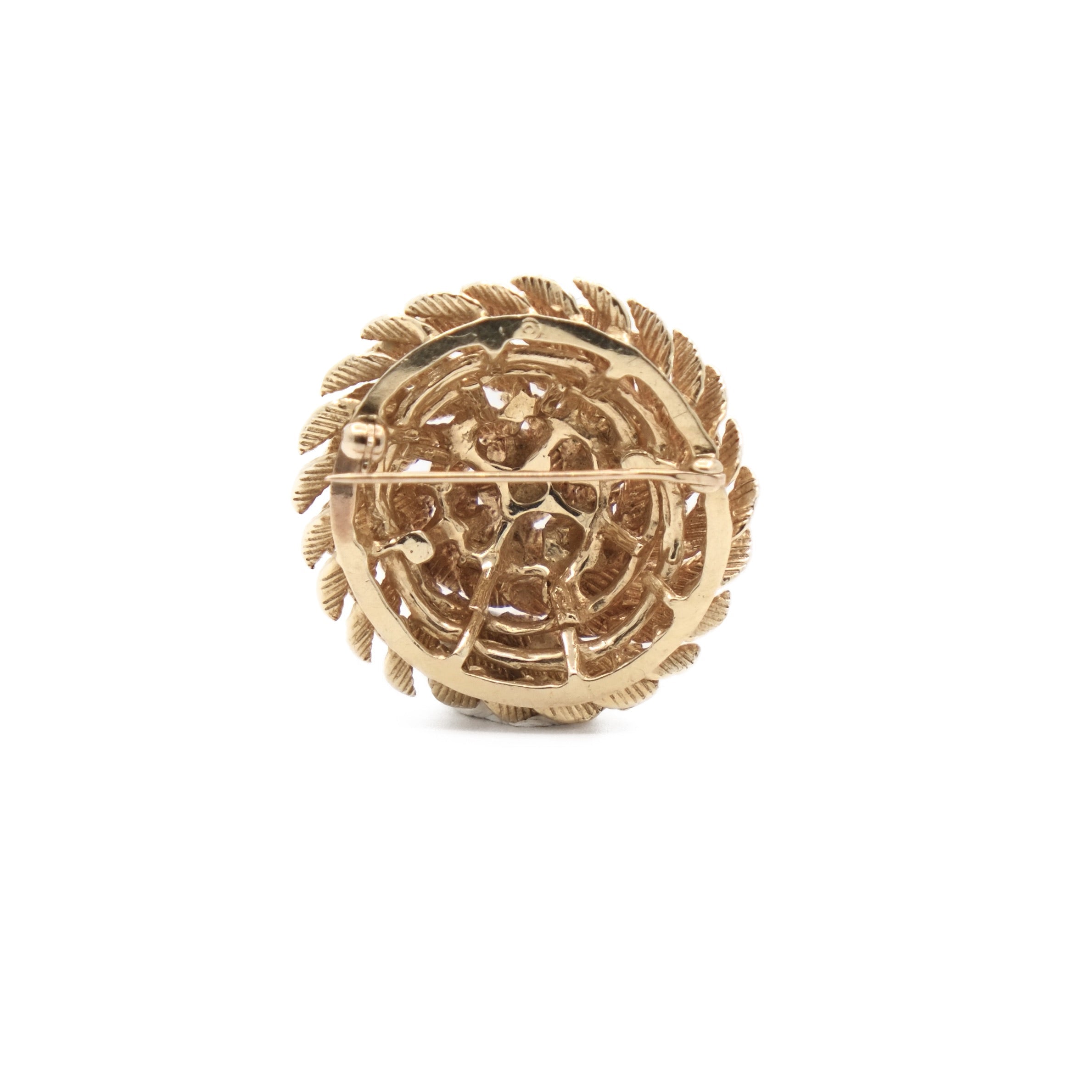 Broche ronde Feuillage