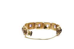 Bracelet ancien améthystes et turquoises