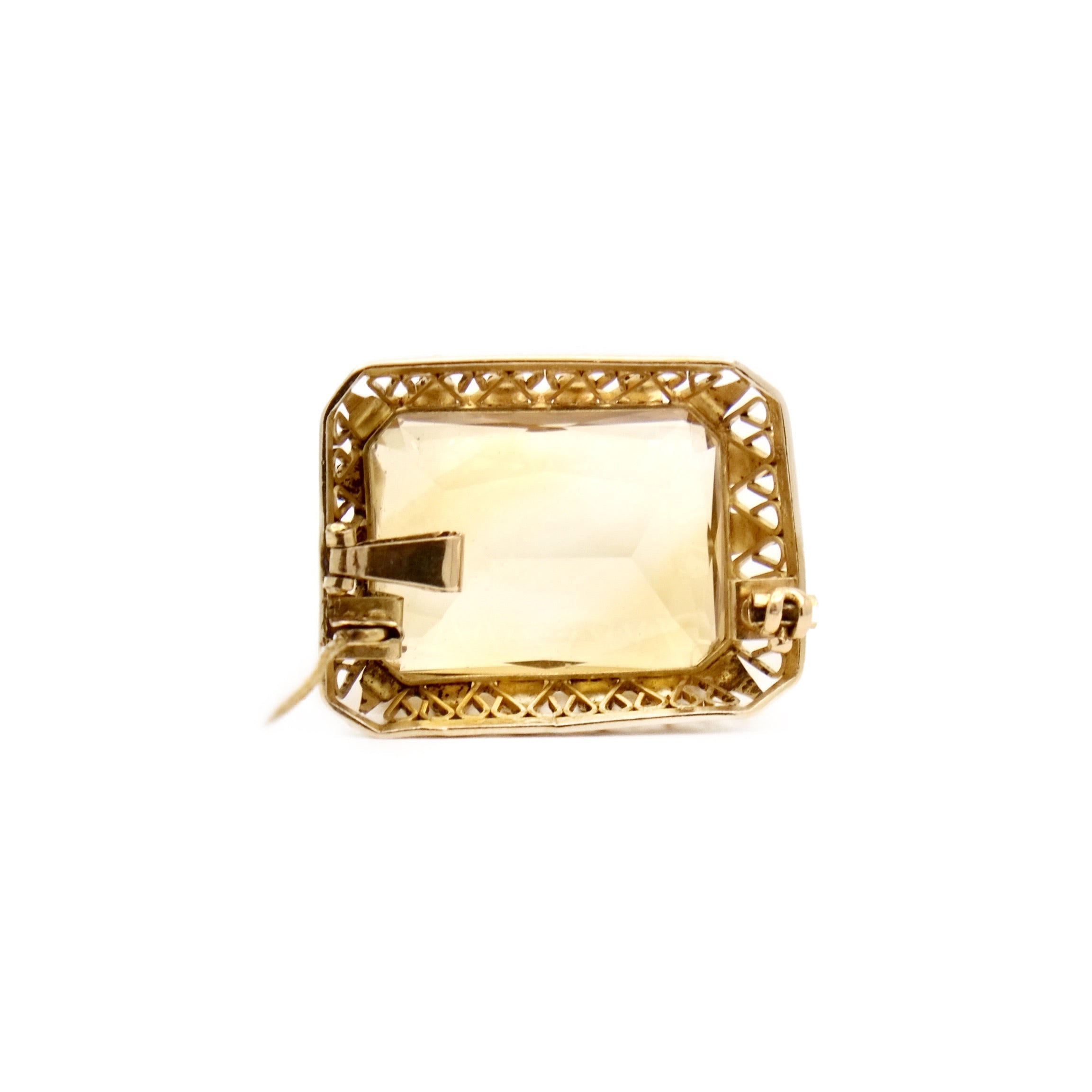 Broche pendentif citrine