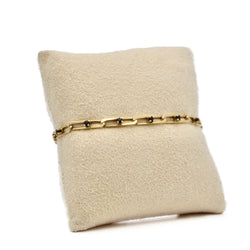 Bracelet maille et saphirs