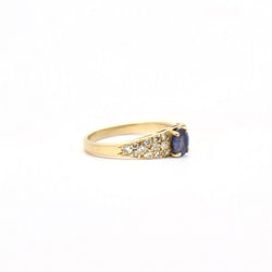Bague saphir et diamants