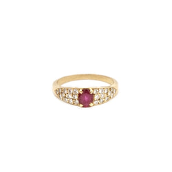 Bague rubis et diamants