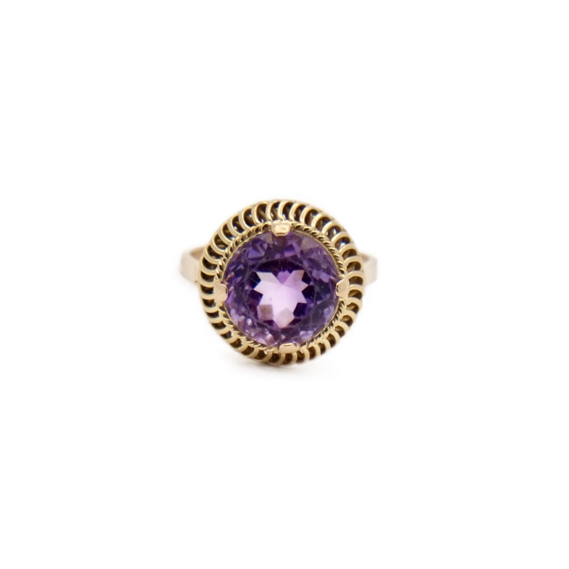 Bague améthyste ronde