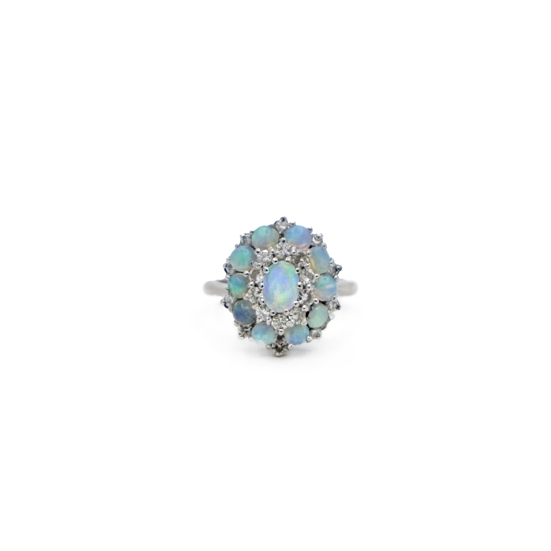 Bague fleur d'opales
