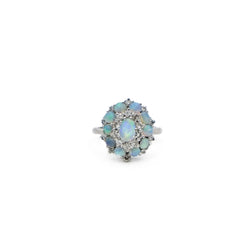 Bague fleur d'opales
