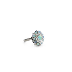 Bague fleur d'opales