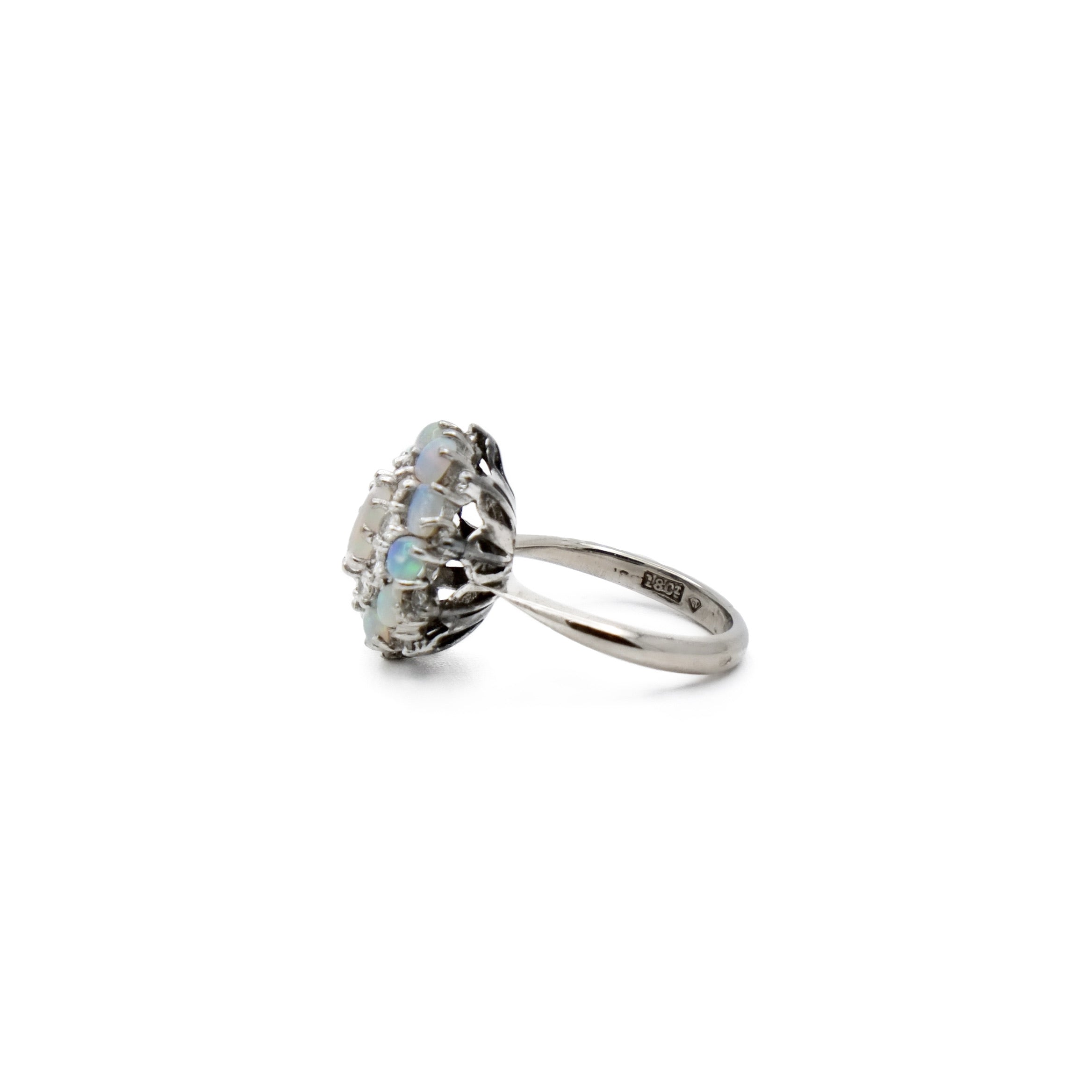 Bague fleur d'opales