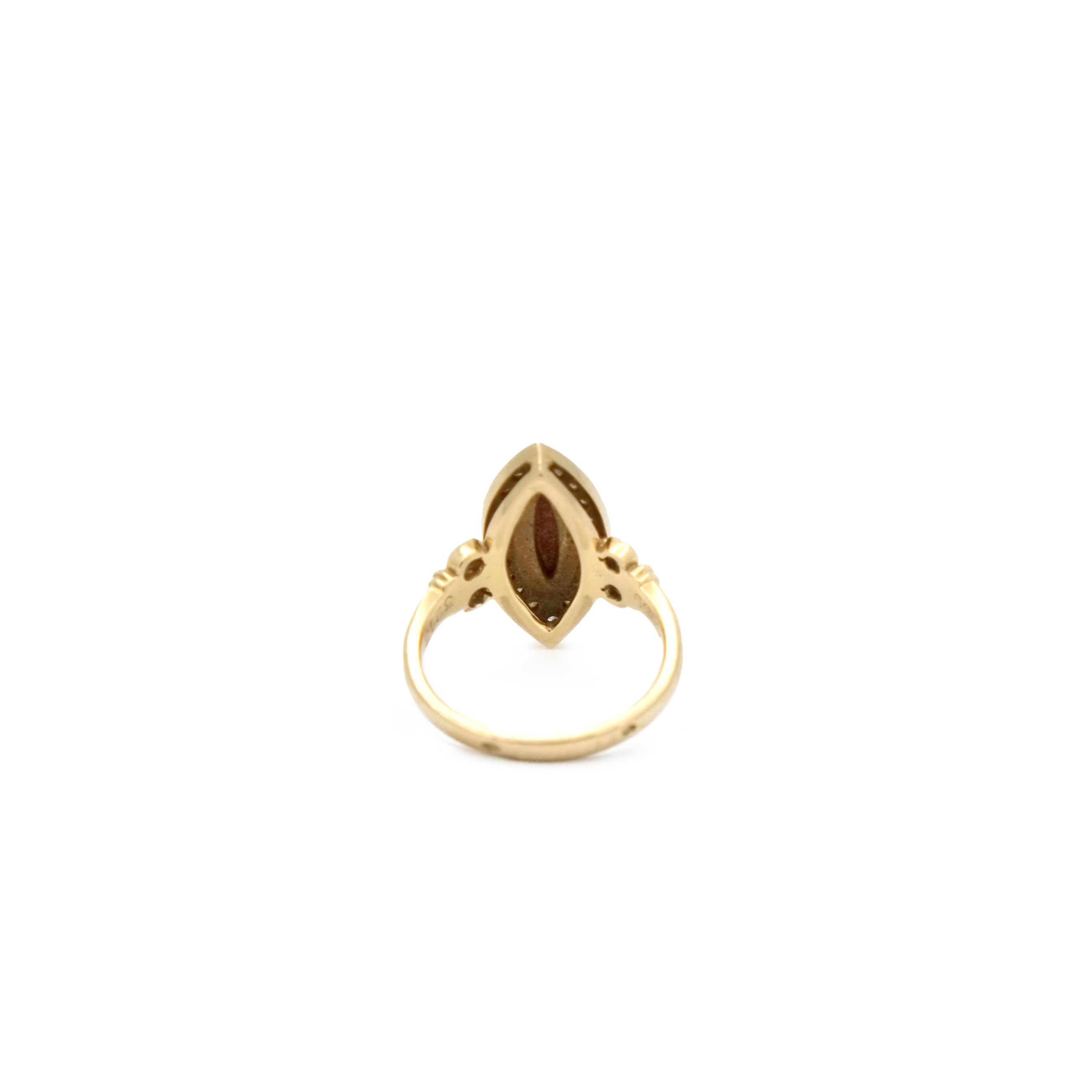 Bague marquise corail