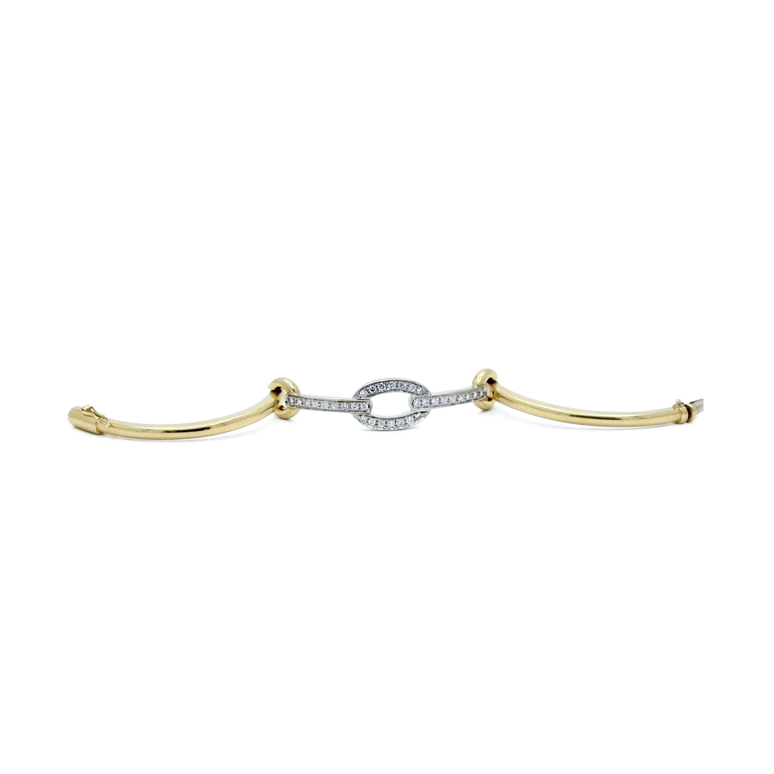 Bracelet équestre deux ors