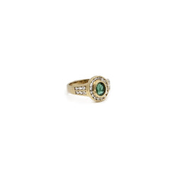 Bague pompadour émeraude