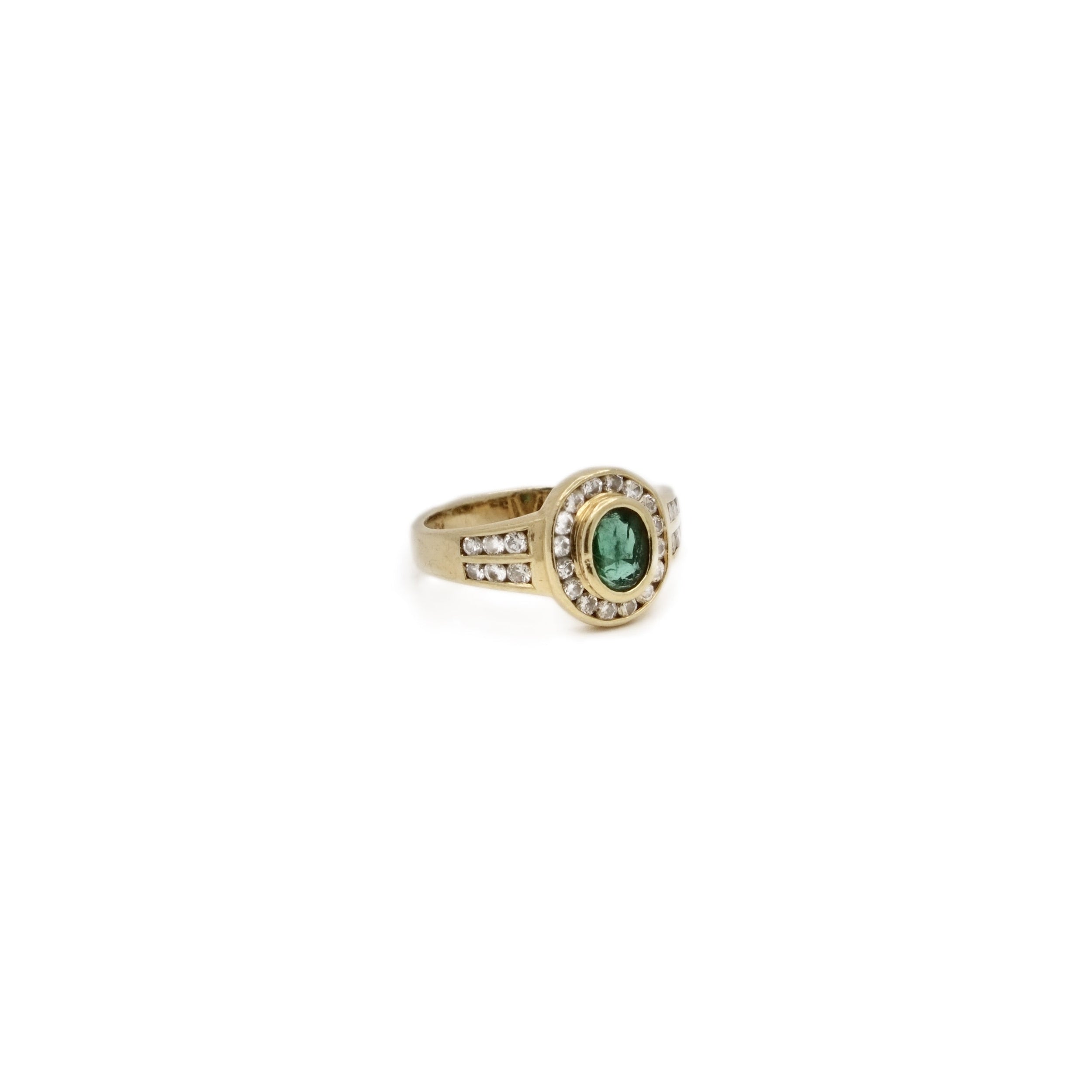 Bague pompadour émeraude