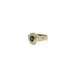 Bague pompadour émeraude