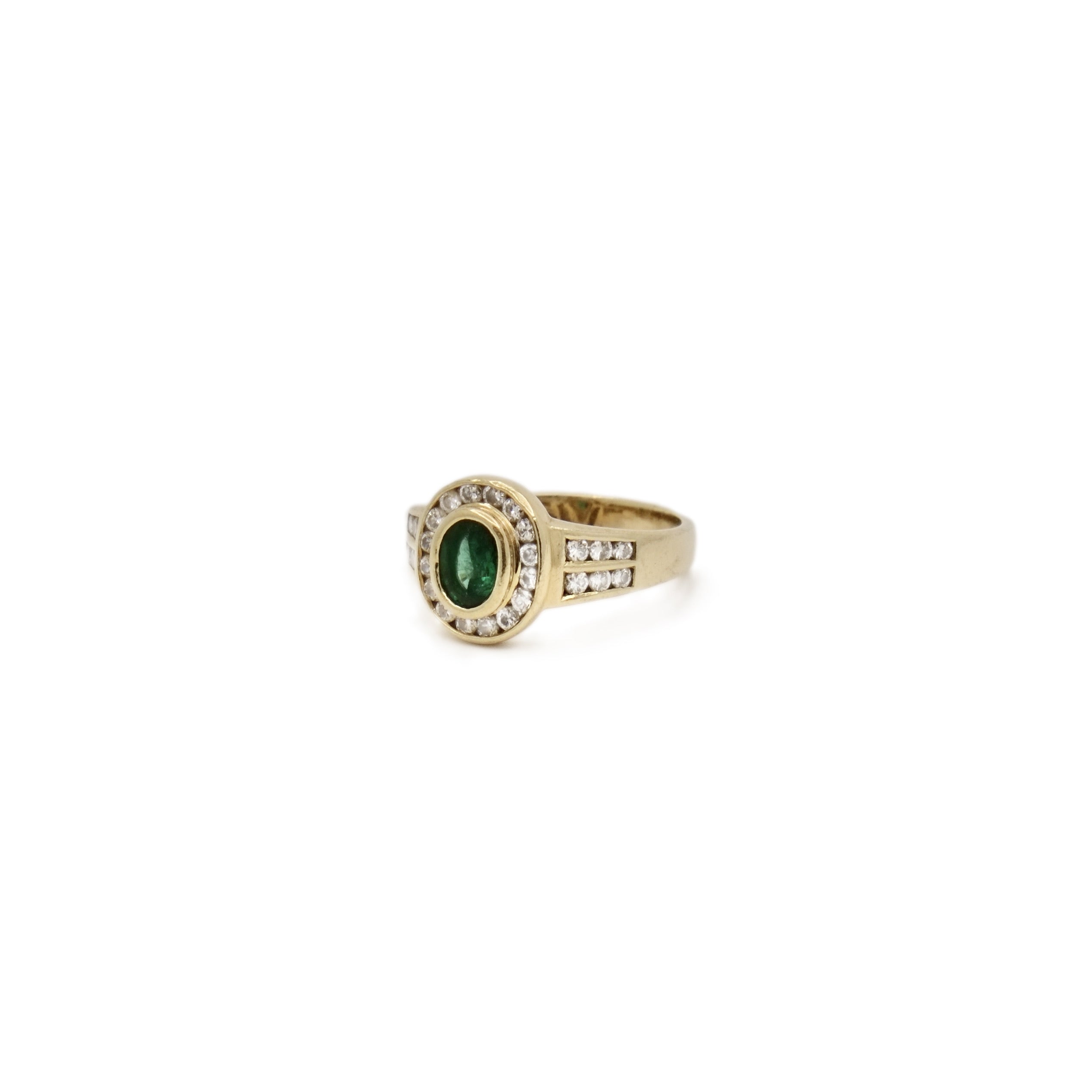 Bague pompadour émeraude