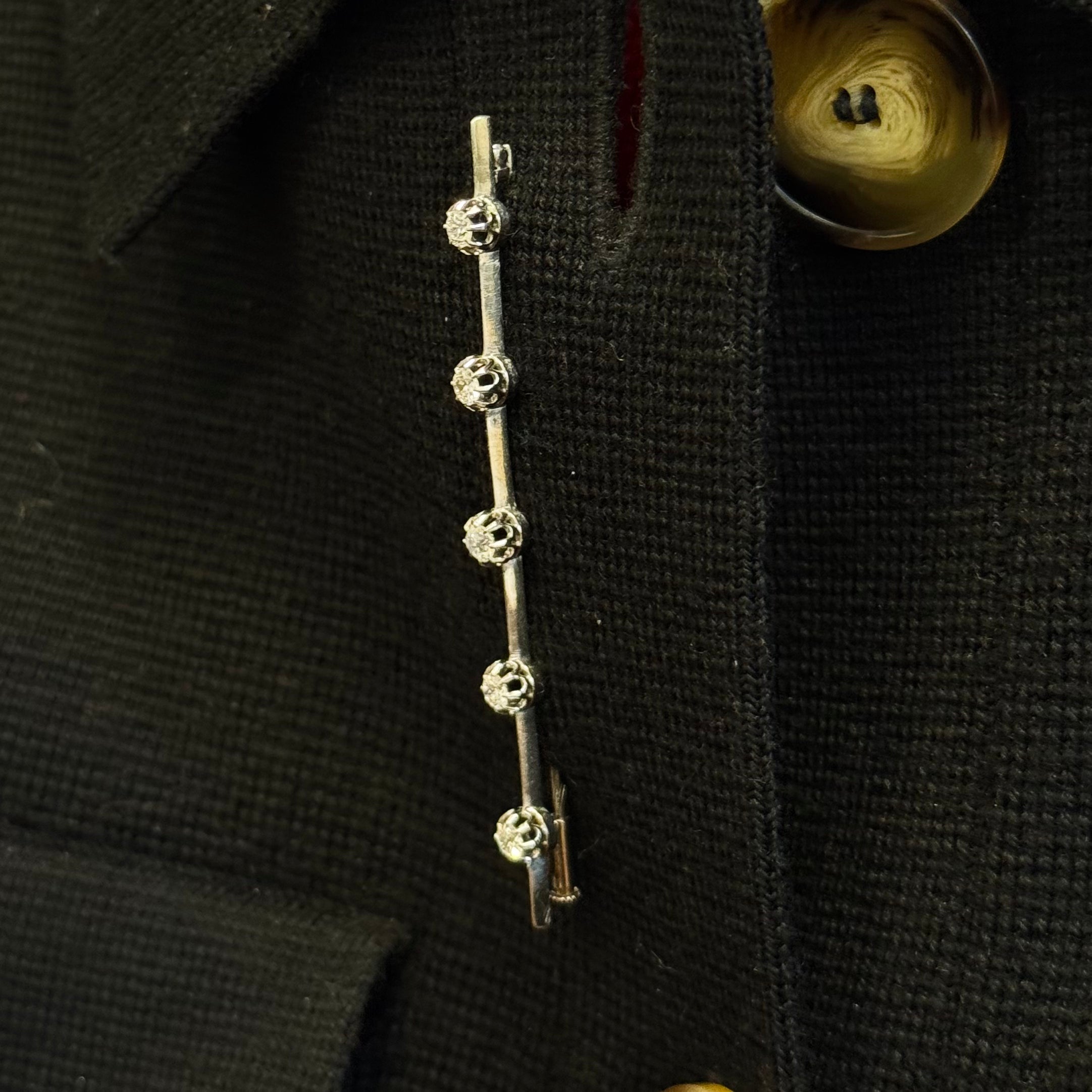 Broche barrette diamants