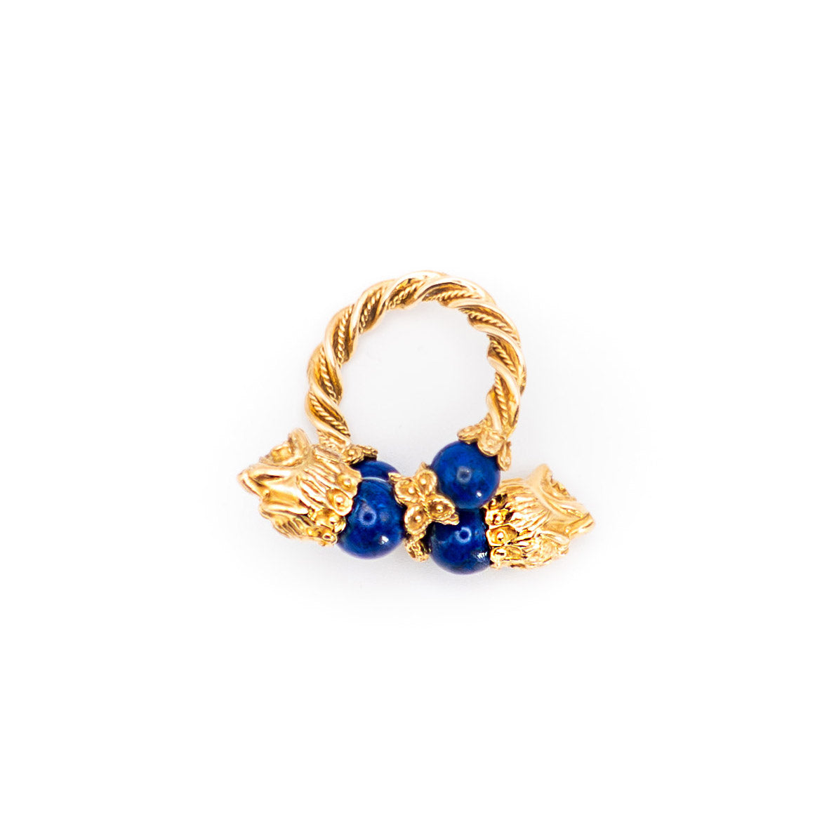 Bague ZOLOTAS en or jaune et lapis lazuli