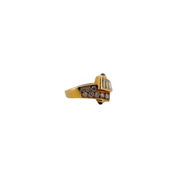 Bague MAUBOUSSIN en or jaune, saphirs et diamants