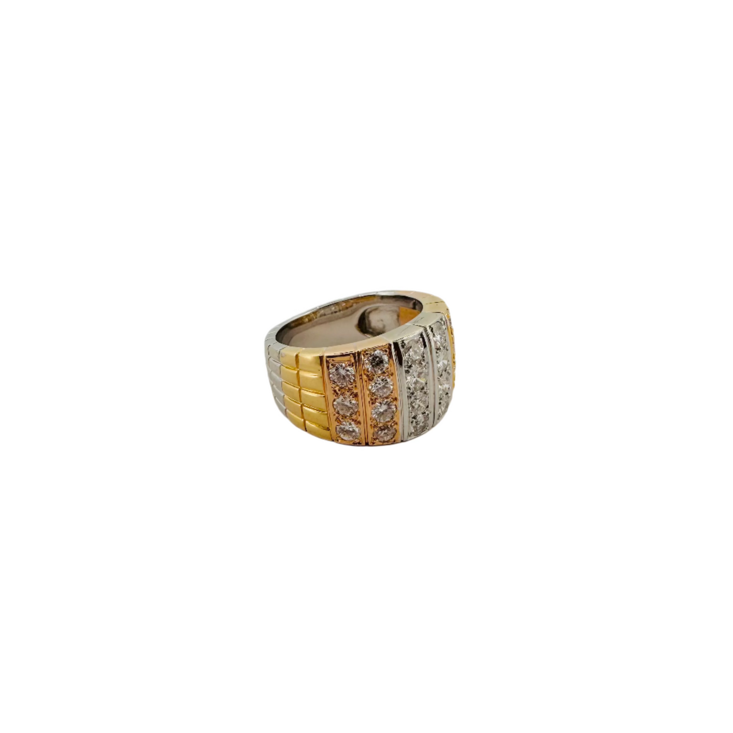 Bague VAN CLEEF & ARPELS en ors jaune, rose et blanc et diamants