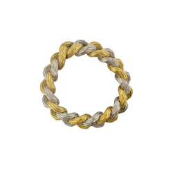 VAN CLEEF & ARPELS flexible bracelet in yellow gold and white gold