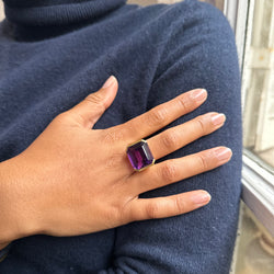 BOUCHERON Cocktail Ring in Yellow Gold and Amethyst