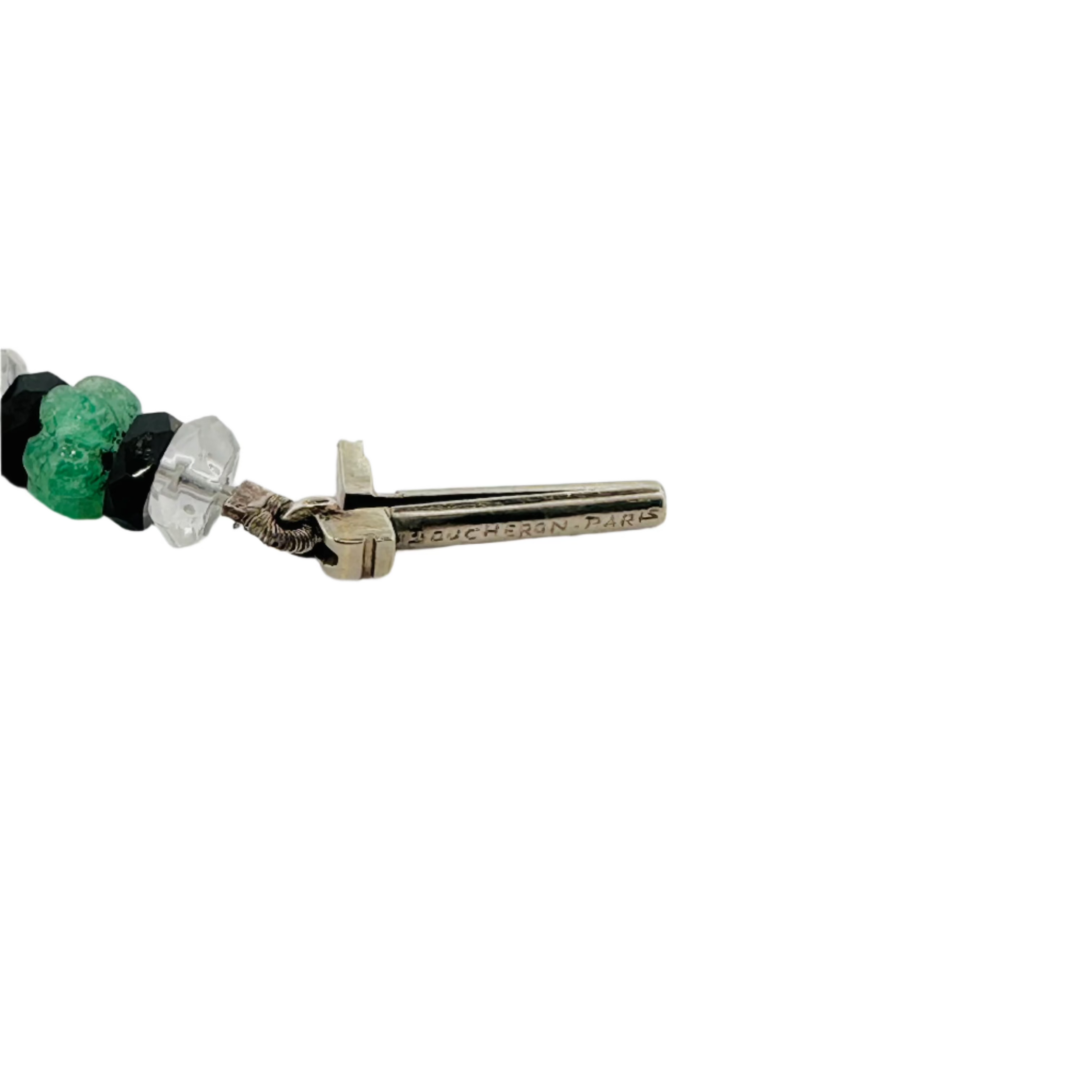 BOUCHERON necklace in platinum, emeralds, rock crystal, onyx and diamonds