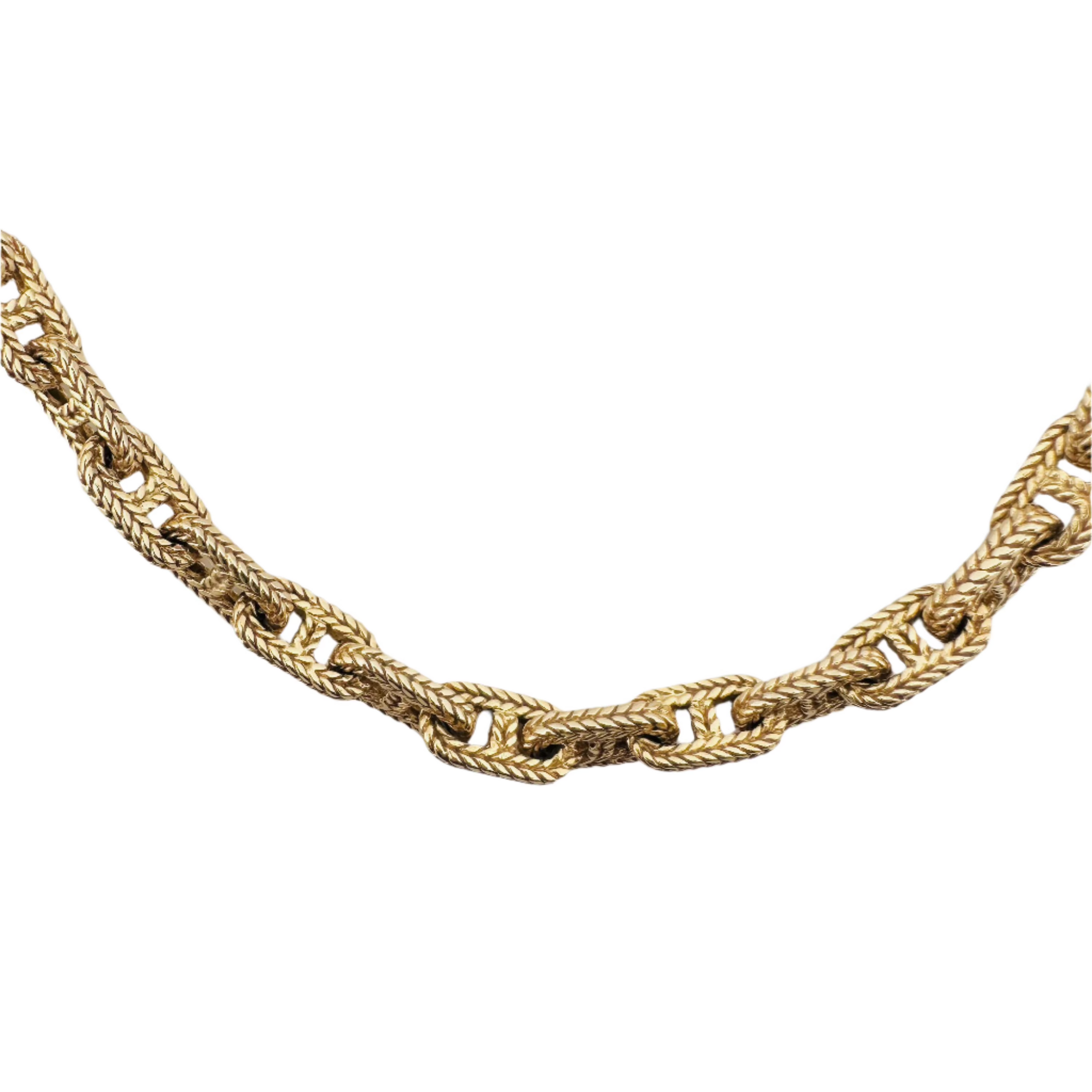 Sautoir HERMES Chaîne d'ancre en or jaune