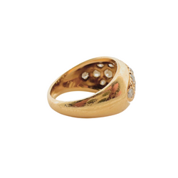 Bague Jonc en or jaune et diamants