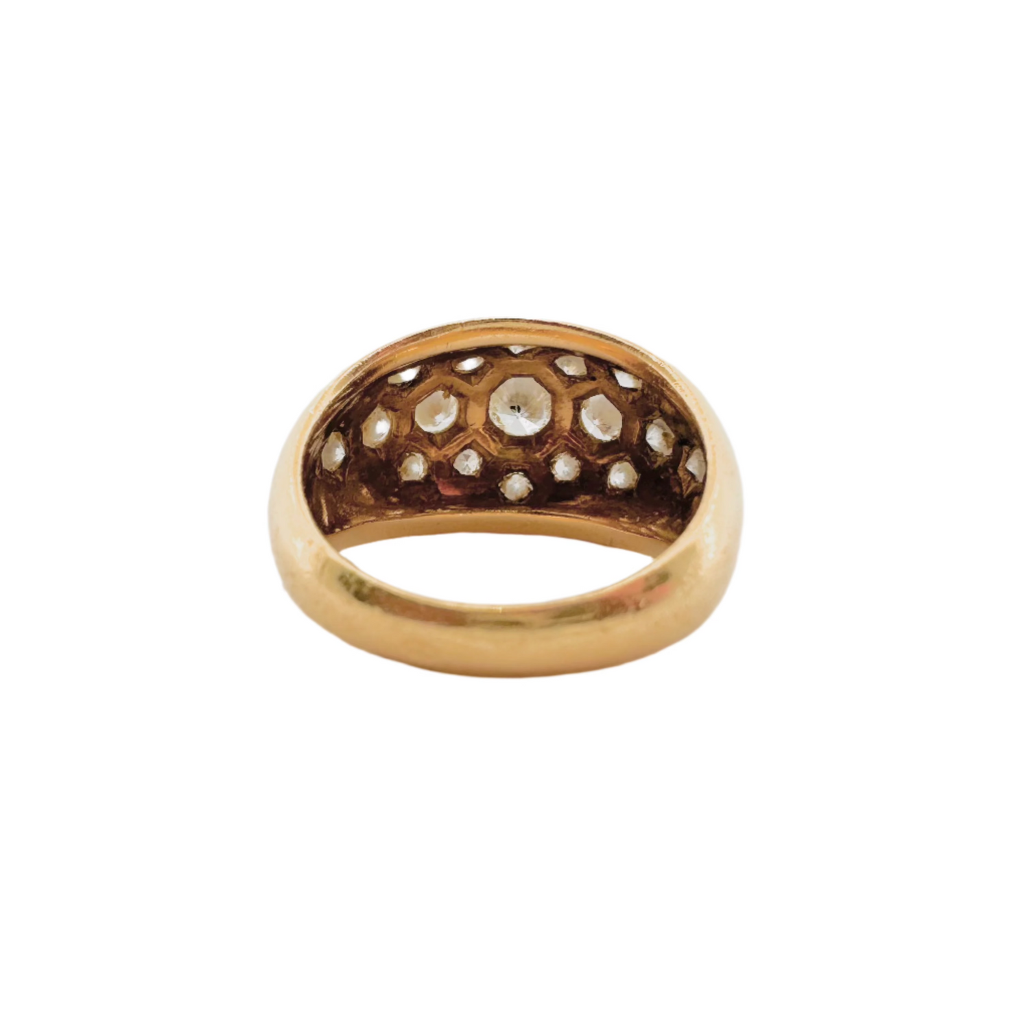 Bague Jonc en or jaune et diamants
