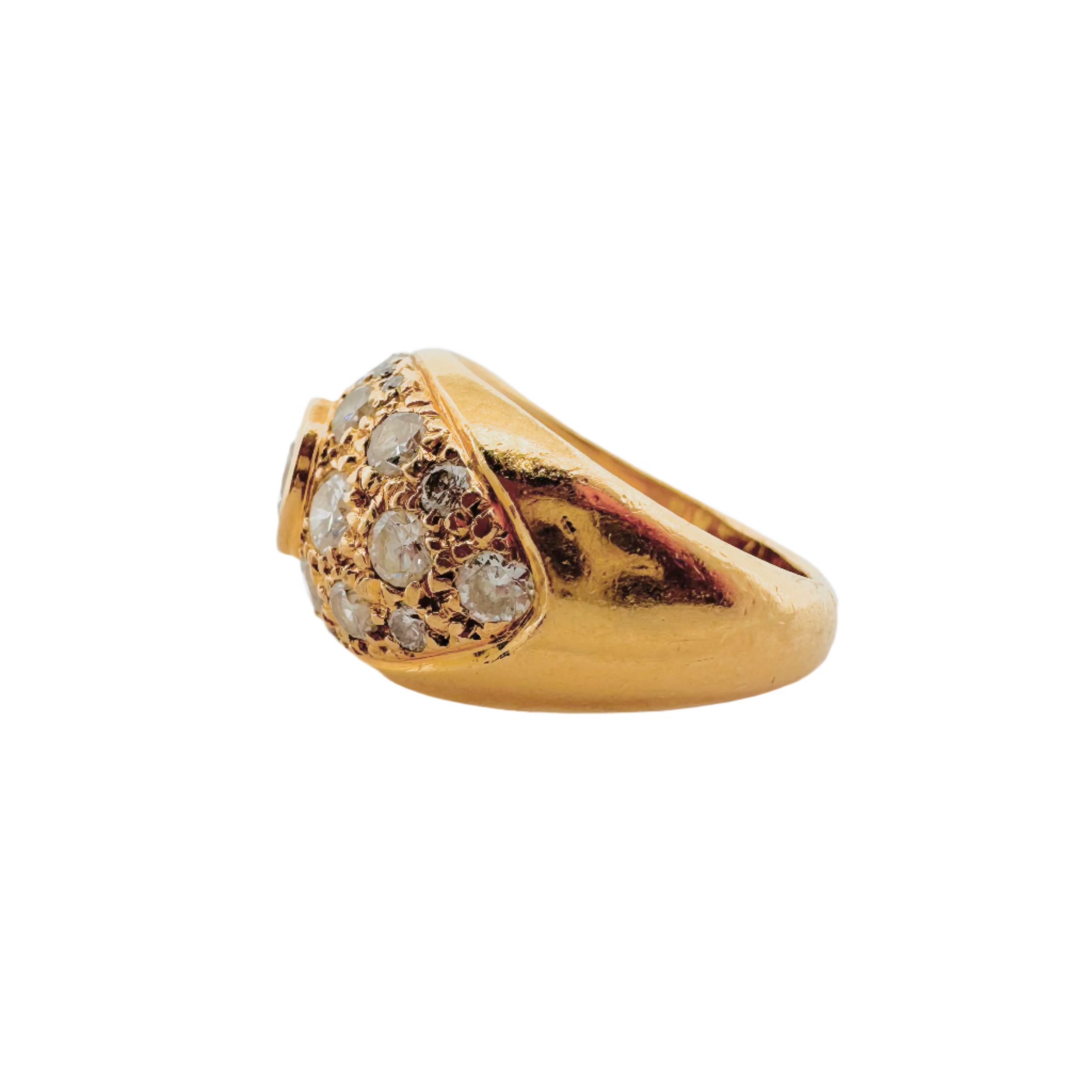 Bague Jonc en or jaune et diamants