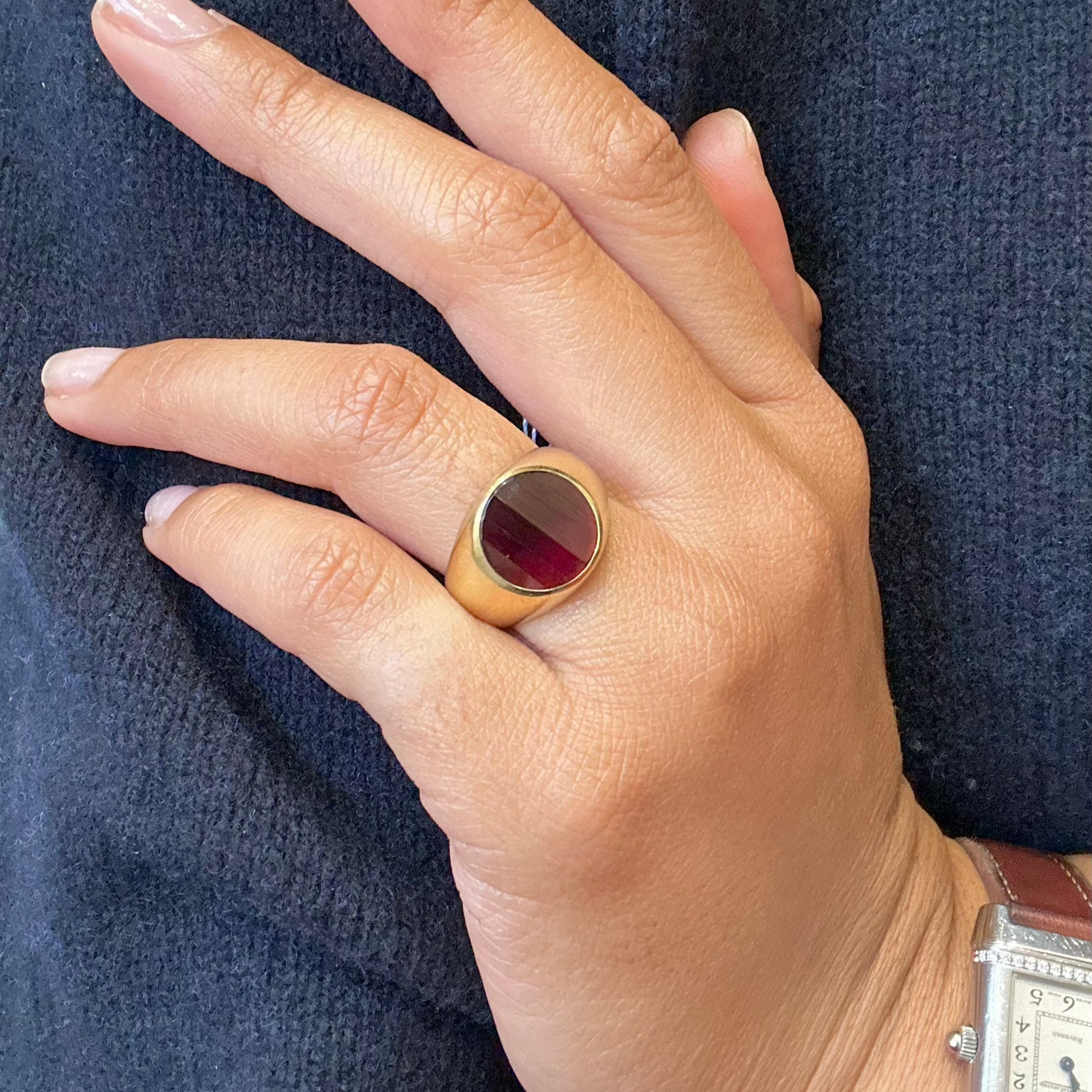 Bague POMELLATO en or jaune et grenat
