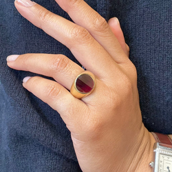 Bague POMELLATO en or jaune et grenat