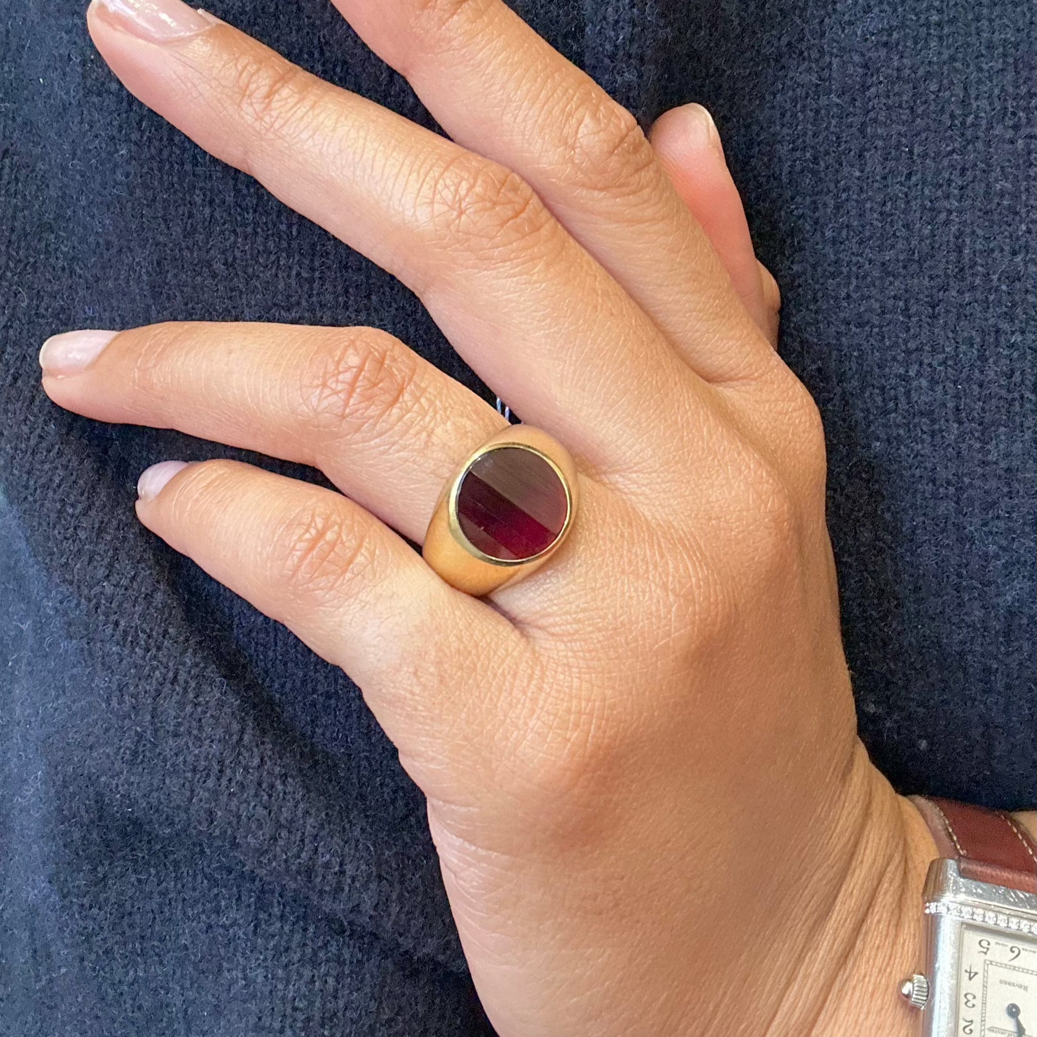 Bague POMELLATO en or jaune et grenat