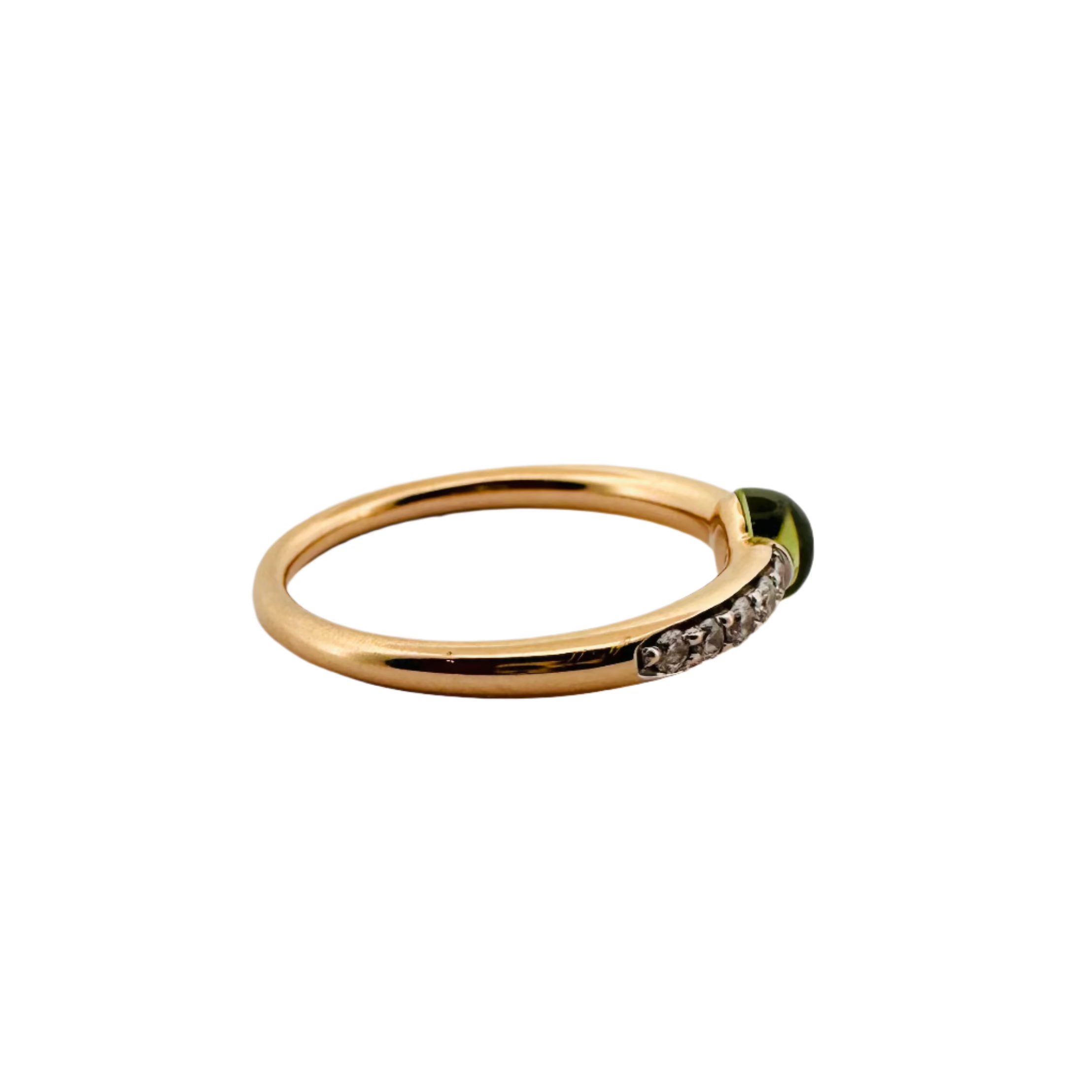 POMELLATO ring in rose gold, peridot and diamonds