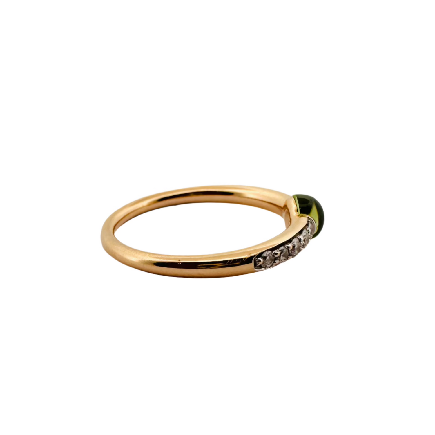 Bague POMELLATO en or rose, péridot et diamants