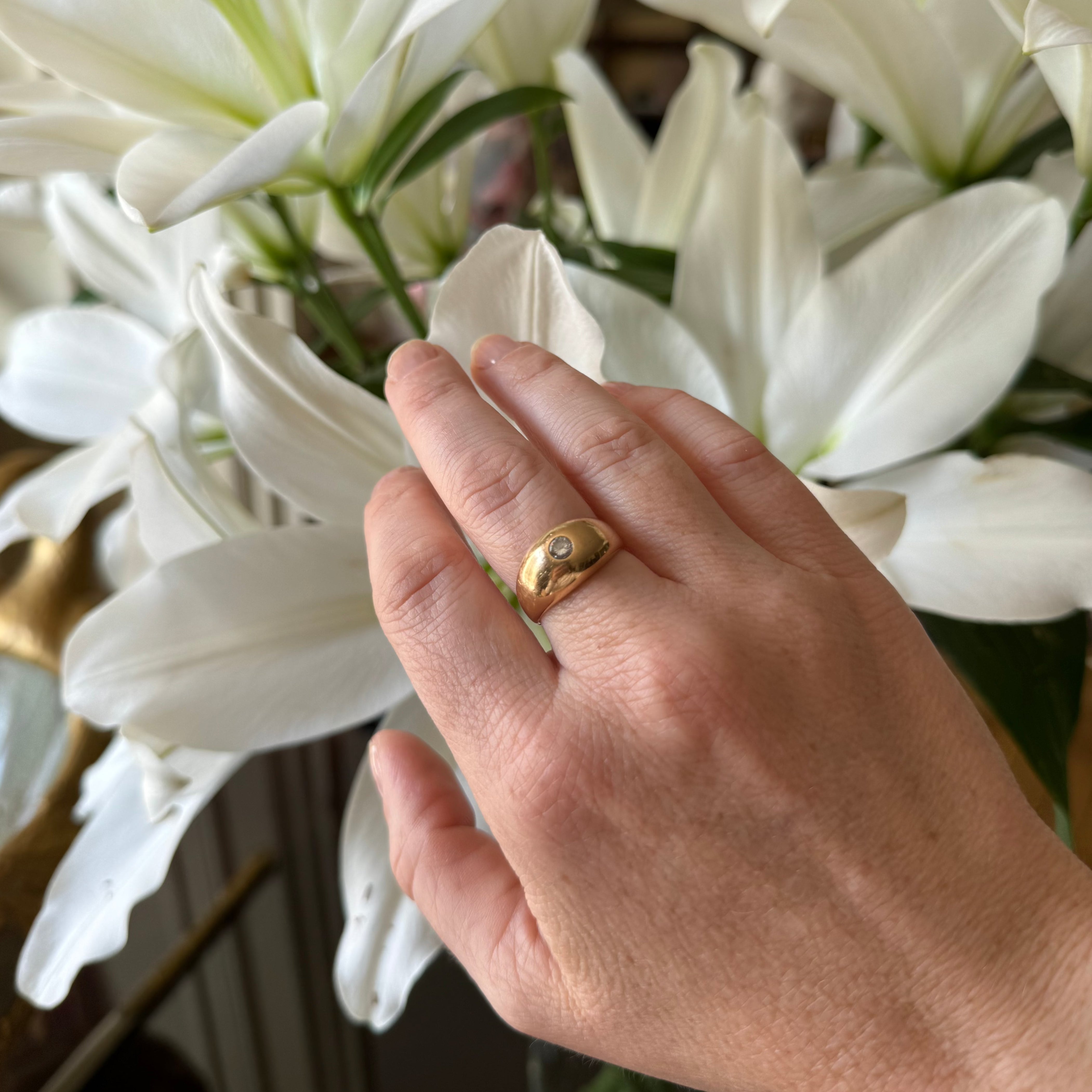Bague jonc diamant
