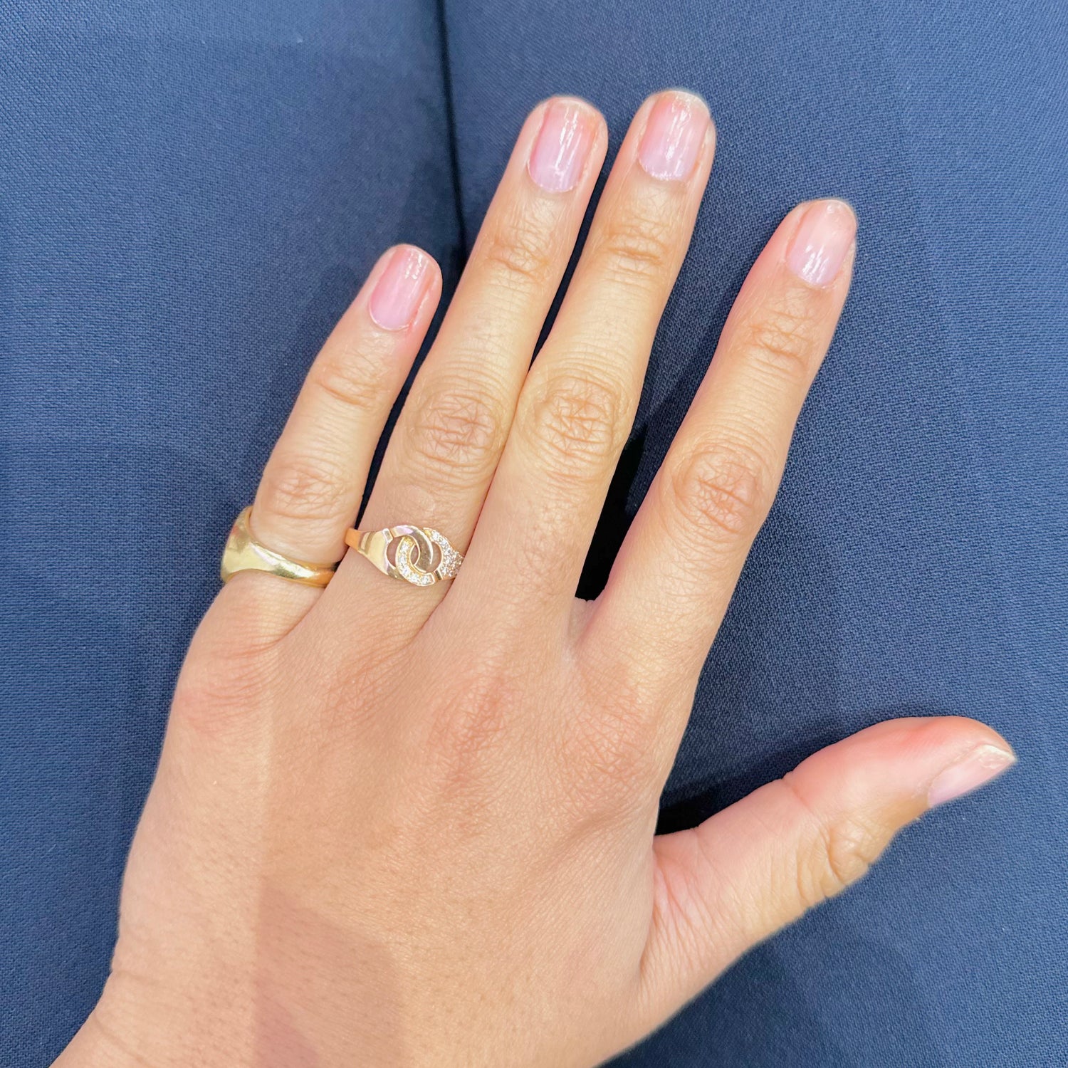 Bague DINH VAN en or rose et diamants