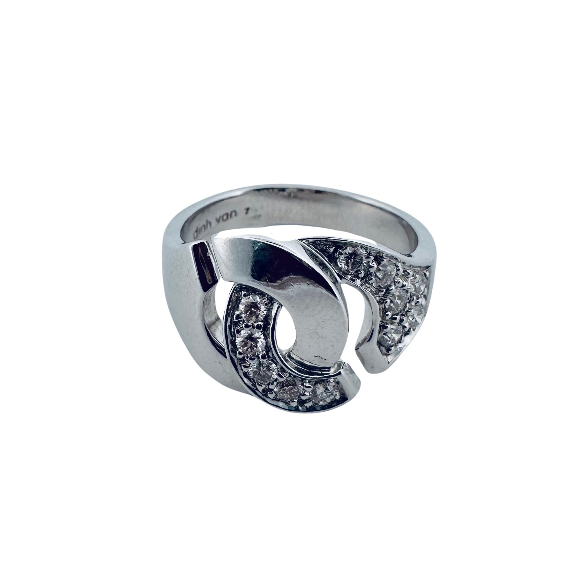 Bague menotté dinh van argent sale