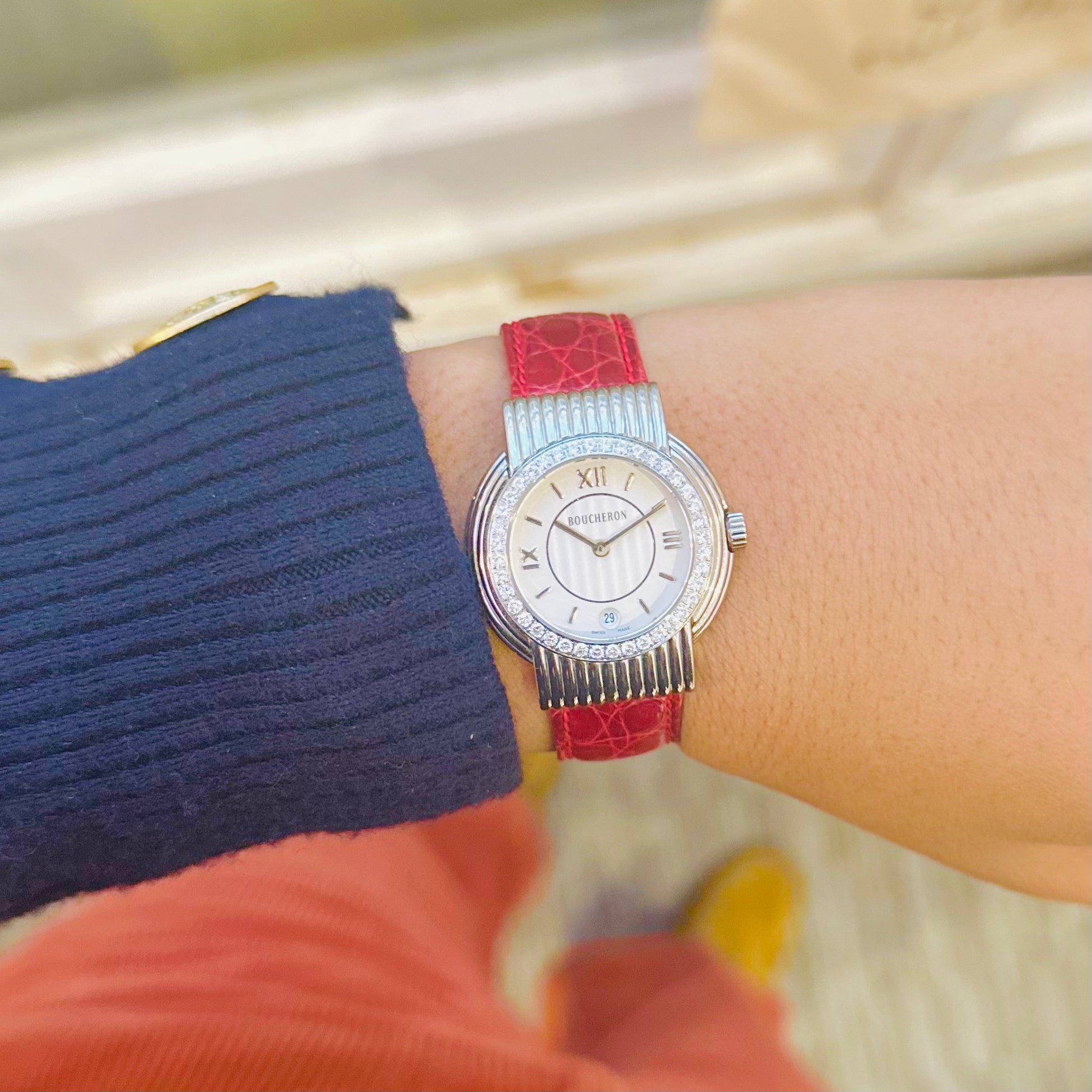 Watch BOUCHERON, "Reflet Solis" in steel and diamonds