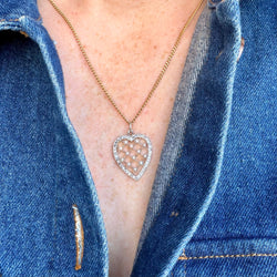 Pendentif coeur et perles