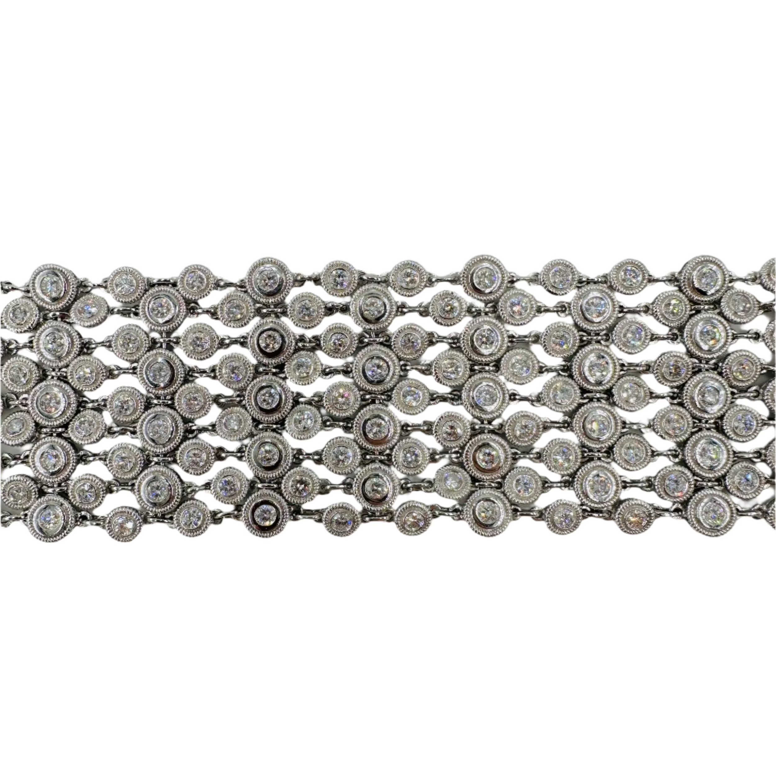 Bracelet Manchette en or blanc et diamants