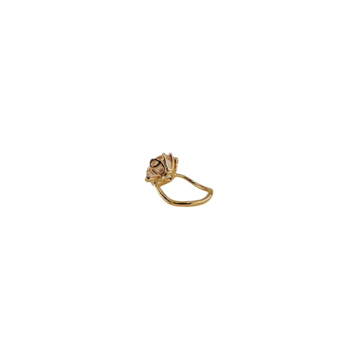 Bague DIOR "Oui" en or rose, morganite et diamants