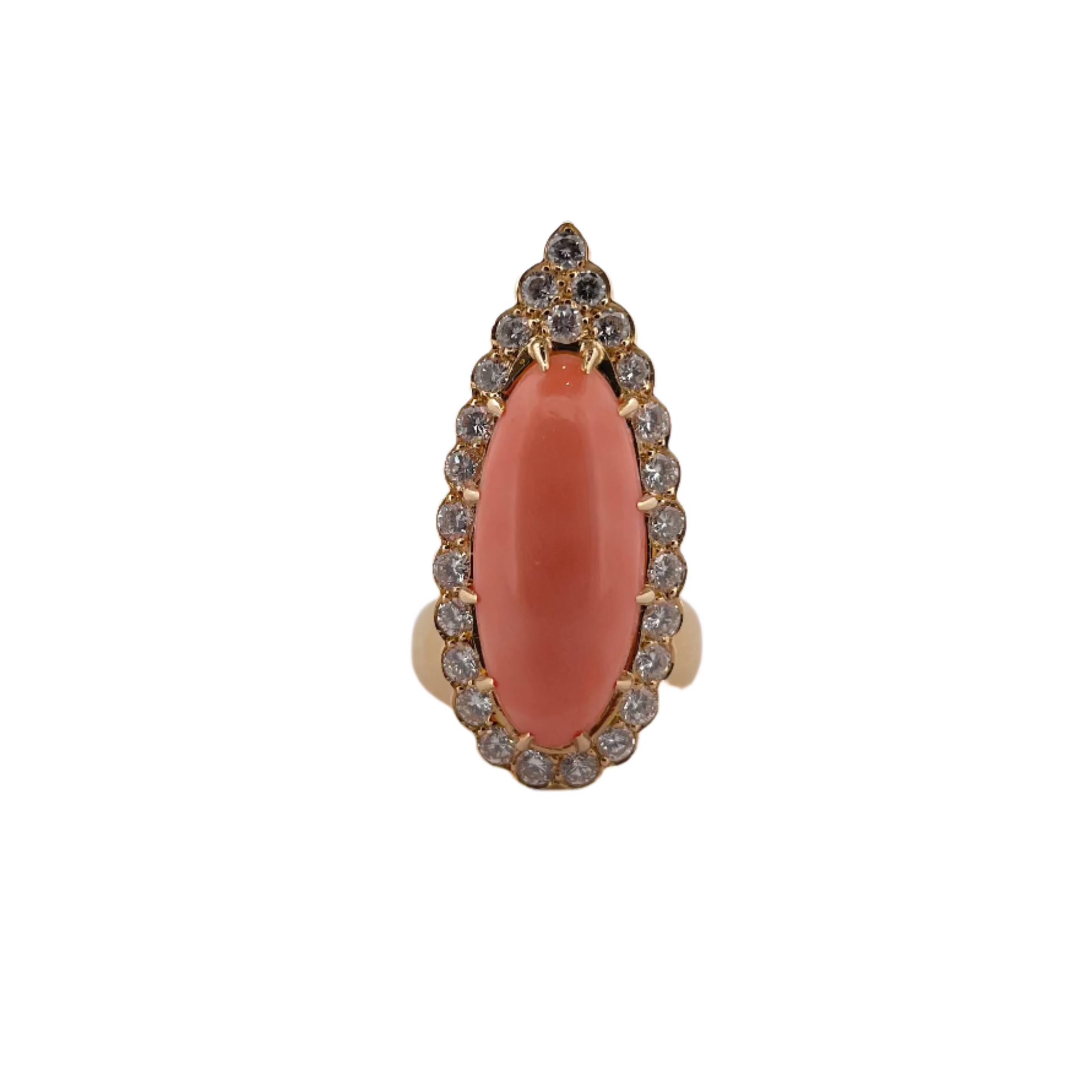 Bague VAN CLEEF & ARPELS en or jaune et corail - Castafiore