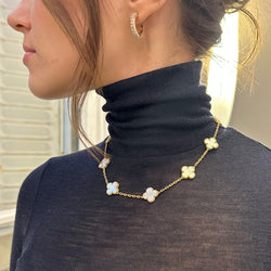 VAN CLEEF &amp; ARPELS "Vintage Alhambra" necklace 10 patterns in yellow gold and mother-of-pearl