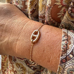 Bracelet HERMÈS Chaîne d'ancre en or rose