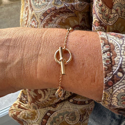 Bracelet HERMÈS "Chaîne d'ancre" en or rose