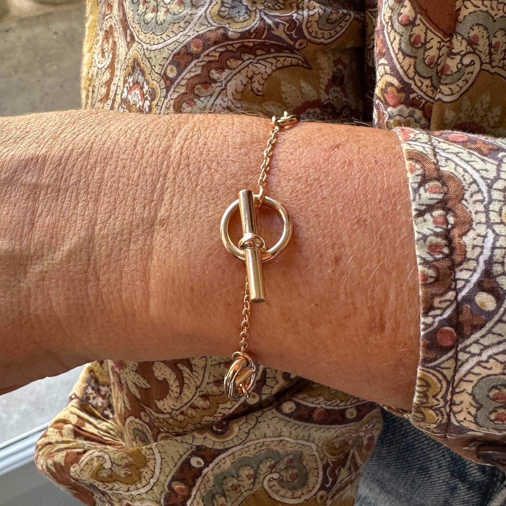 Bracelet HERMÈS "Chaîne d'ancre" en or rose