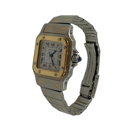 Montre CARTIER Santos PM en or jaune et acier